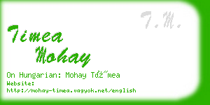 timea mohay business card